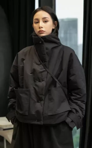 Short High-Neck Padded Jacket
