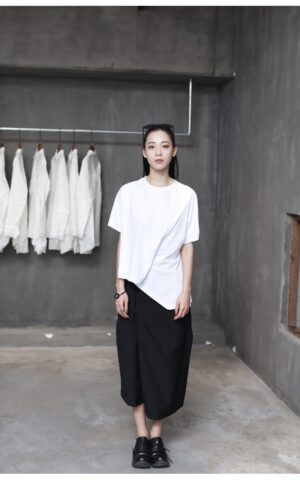 Asymmetrical Drape T-shirt