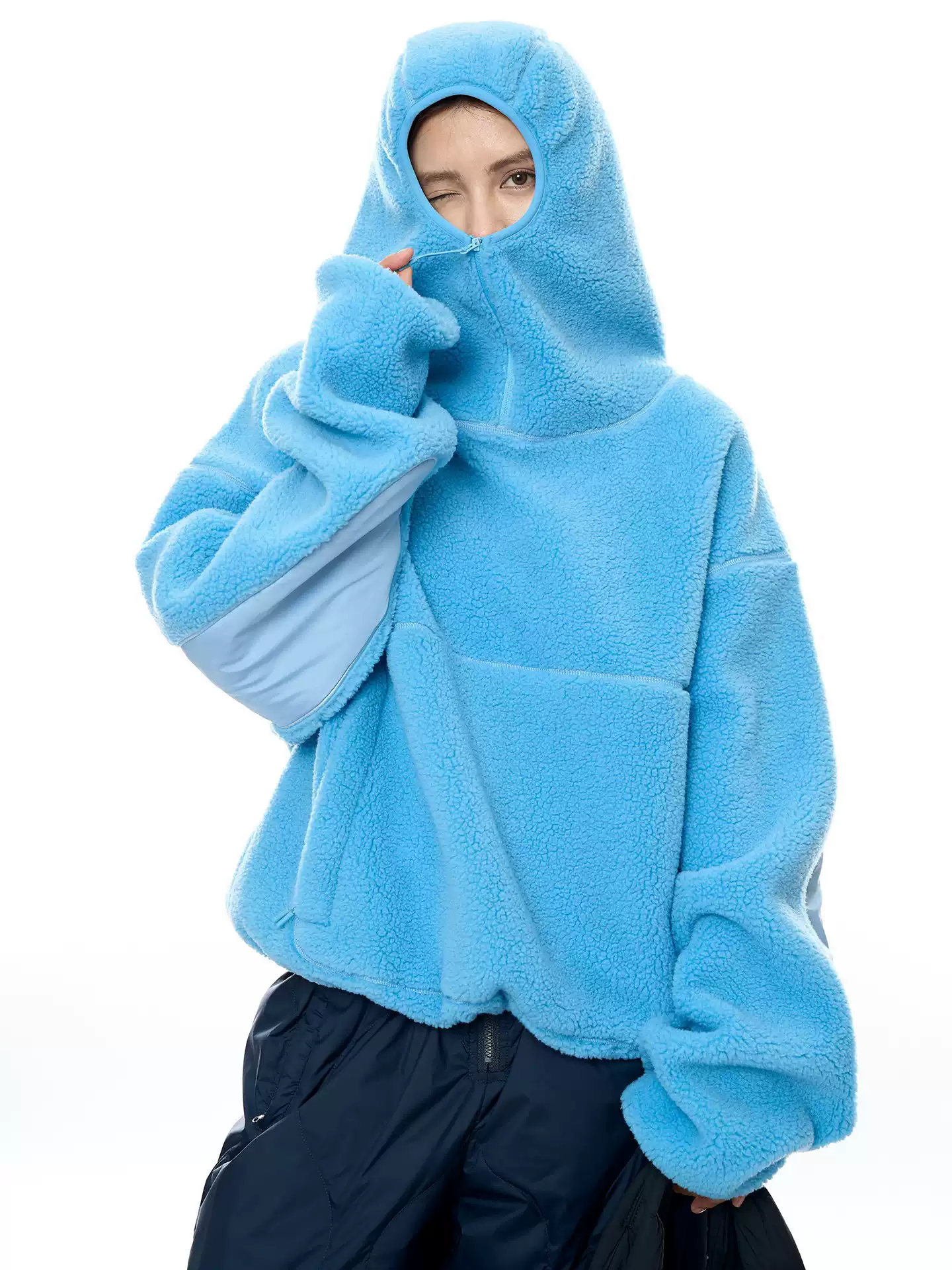 Sky Blue Fleece Hoodie
